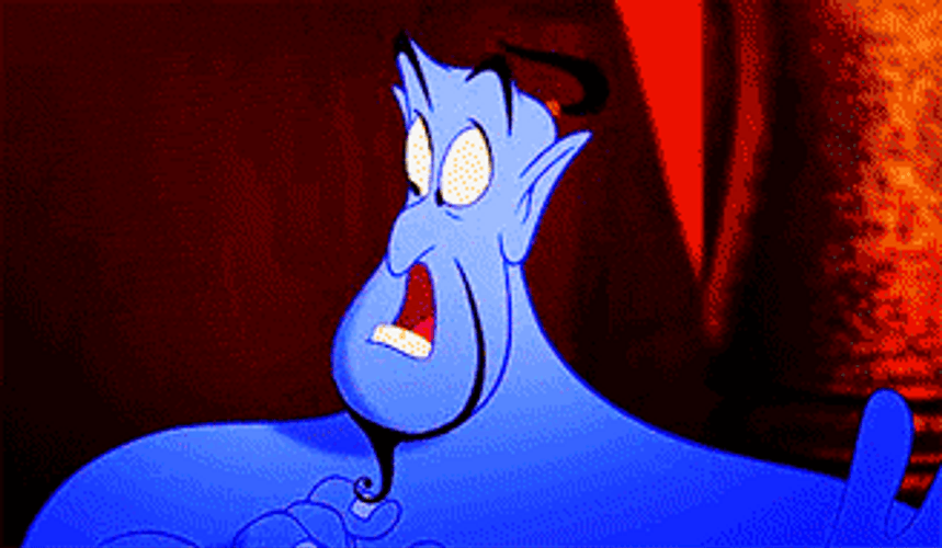 No Comment Zipper Lip Aladdin Genie GIF