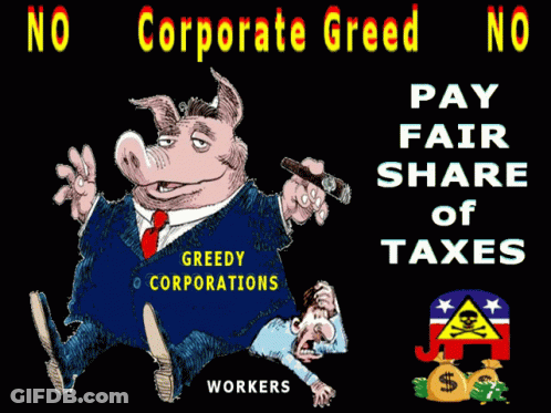 No Corporate Greed Poster GIF