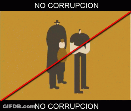 No Corruption Poster With Two People GIF