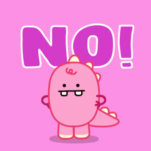 No! Dinosally Head Shake GIF