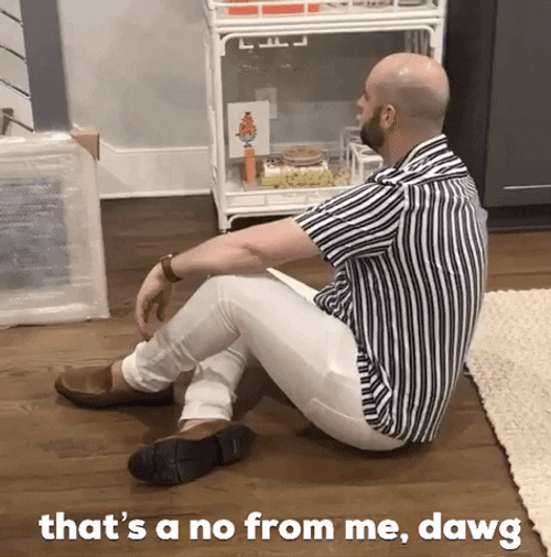 No From Me Dawg Turning Looks Statue GIF