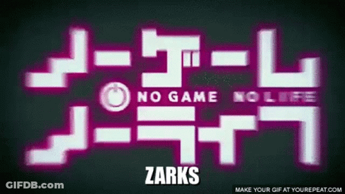 No Game No Life Zarks Logo Glowing In Dark GIF