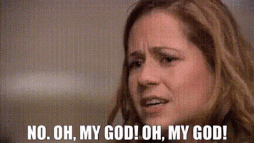 No God No Pam Beesly GIF