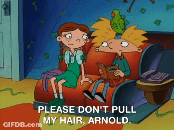 No Hair Pulling Arnold Hey Arnold GIF
