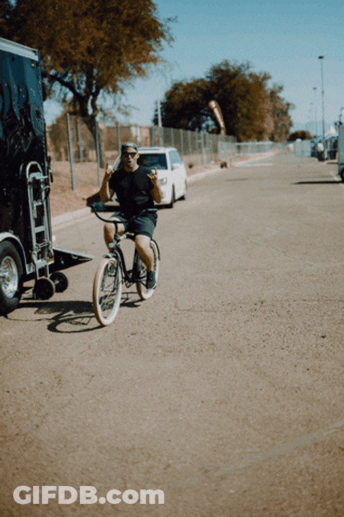 No Hold Riding Bike GIF