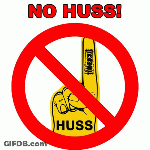 No Huss Sign With Yellow Finger GIF