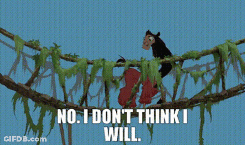 No I Don't Think I Will Cartoon Alpaca GIF