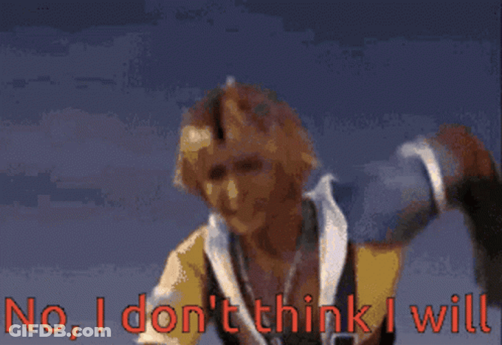 No I Don't Think I Will Final Fantasy GIF
