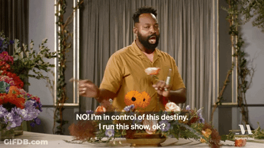 No! I'm In Control Finger Snap GIF