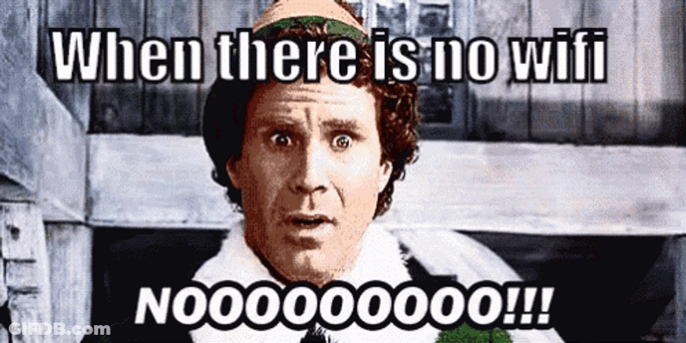 No Internet Big Elf Shouts GIF