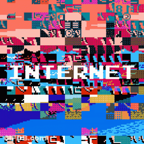 No Internet Glitching Monitor GIF