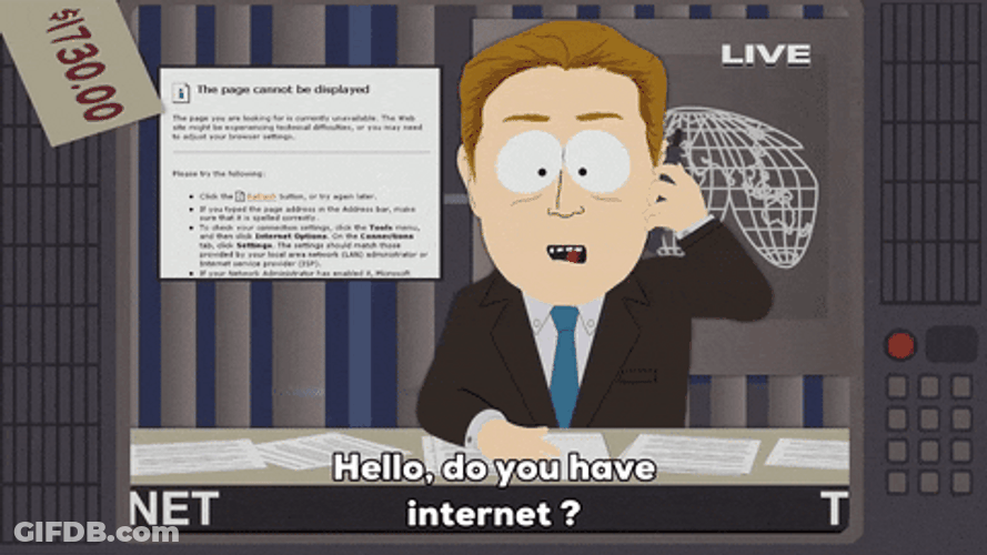 No Internet South Park News GIF