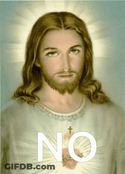 No Jesus Christ Glowing Halo GIF