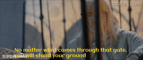 No Matter What Comes Through That Gate GIF