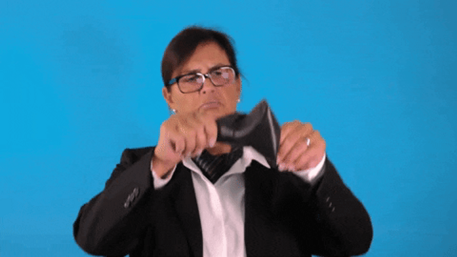 No Money Flying Empty Wallet GIF
