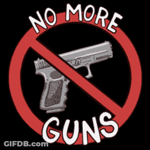 No More Gun Poster Sign GIF