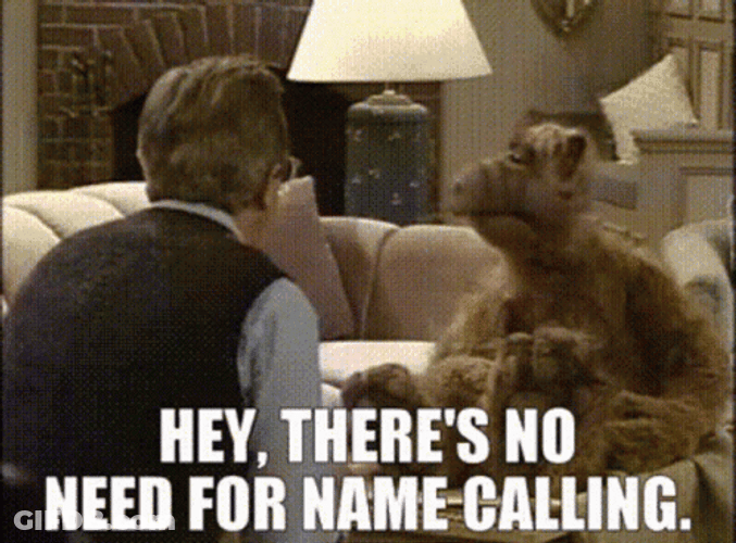 No Need For Name Calling Alf GIF