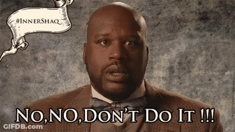 No No Don't Do It Shaking Head Guy GIF