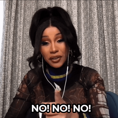 No No No Cardi B Finger Point GIF