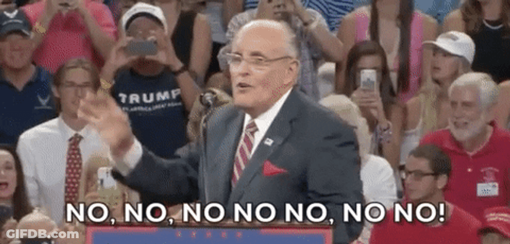 No No No Rudy Giuliani Speech GIF