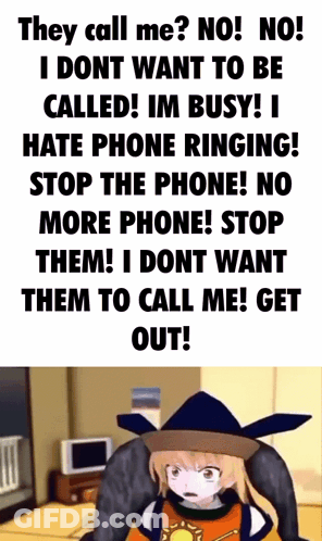 No No Refusing Phone Call GIF