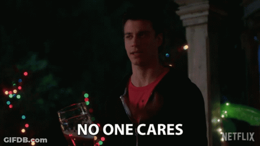 No One Cares Guy Raising Hand GIF