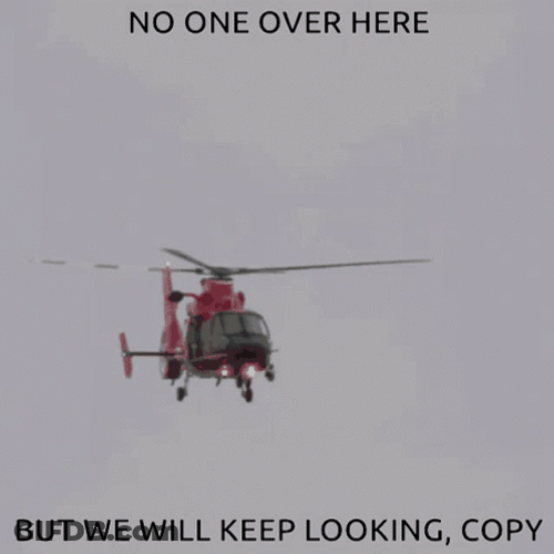 No One Over Here Helicopter Meme GIF
