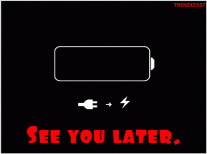 No Power Battery Empty Graphics Art GIF