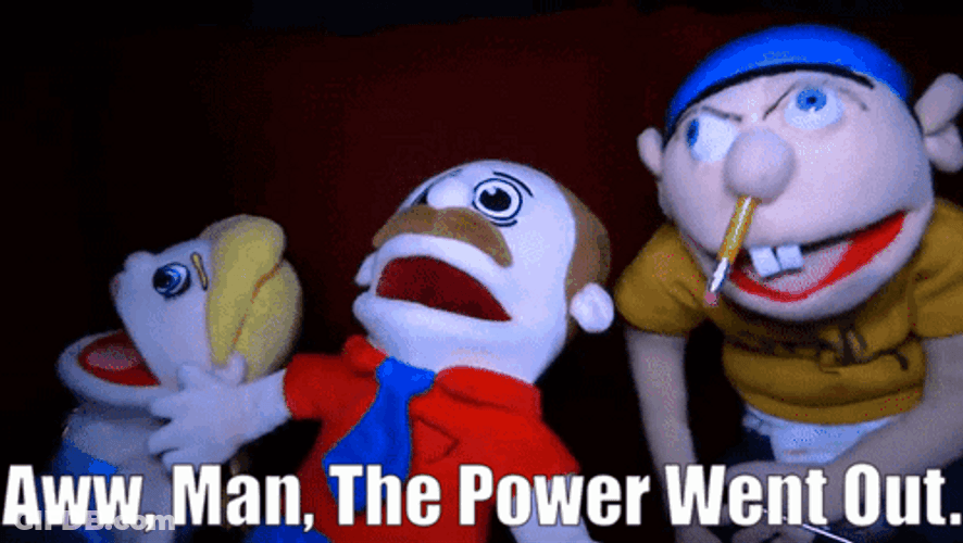 No Power Frantic Group Of Puppets GIF