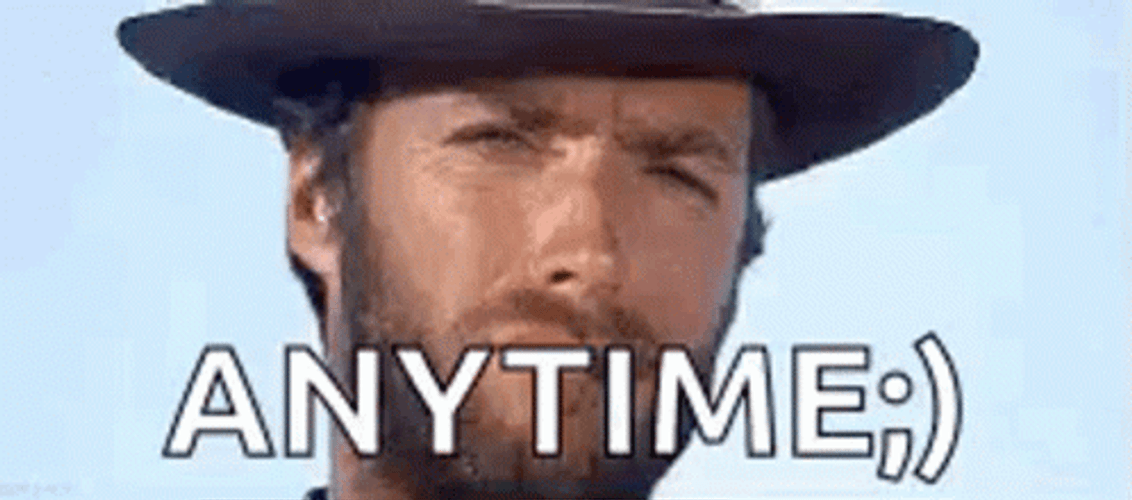 No Problem Cowboy Clint Eastwood Anytime GIF