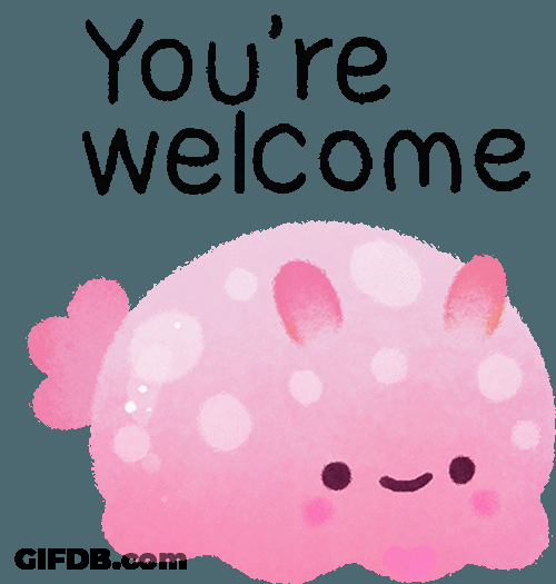 No Problem You're Welcome Cute Rabbit Cartoon GIF