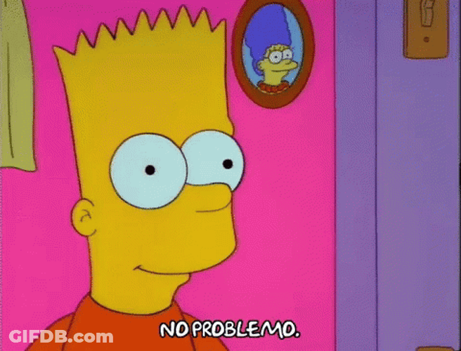 No Problemo Bart Simpsons GIF