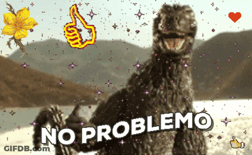 No Problemo Funny Dinosaur GIF