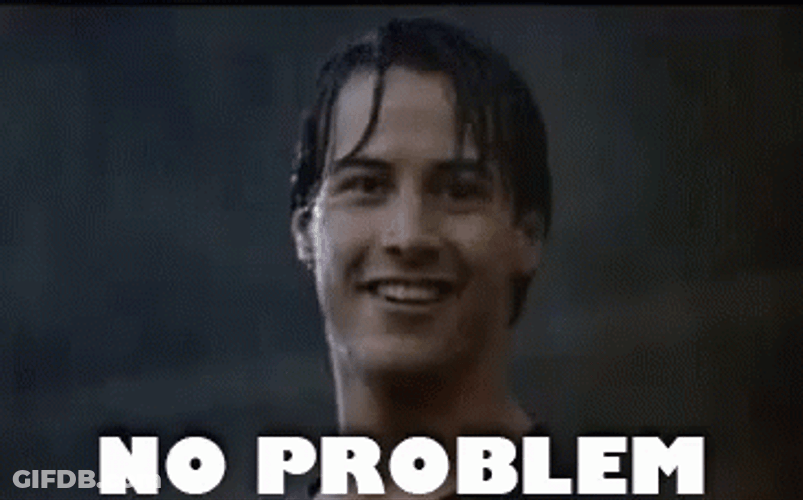 No Problemo Keanu Reeves Thumbs Up GIF