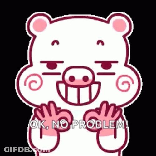 No Problemo Pigma Pig Sticker GIF