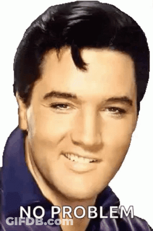 No Problemo Wink Elvis Presly Photo GIF