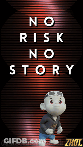 No Risk No Story Poster With Monkey GIF