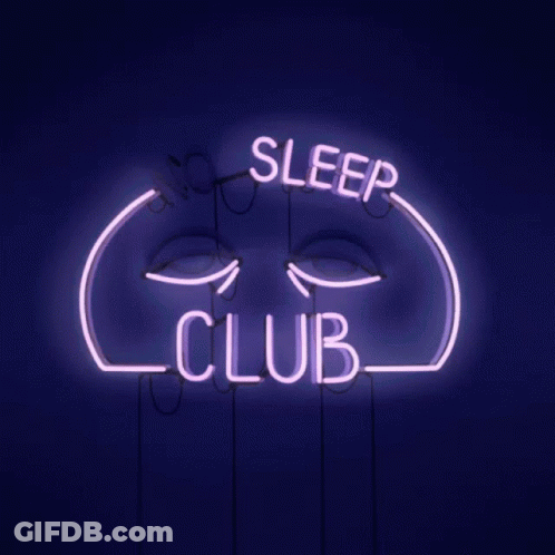 No Sleep Club Neon Sign GIF