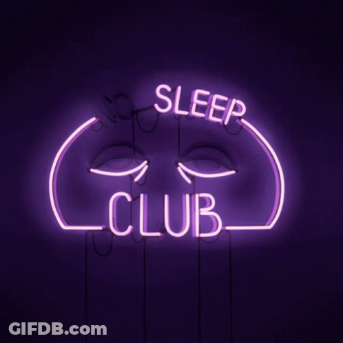 No Sleep Club Neon Sign GIF