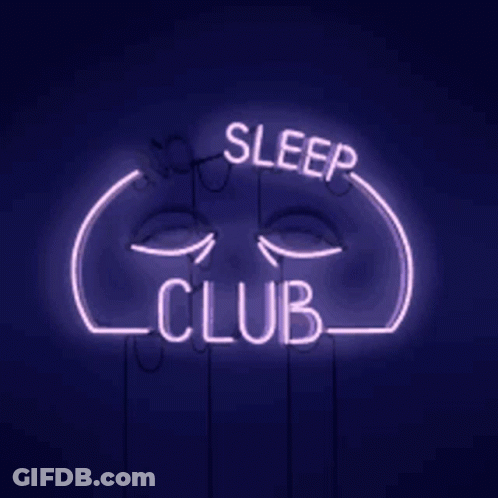 No Sleep Club Neon Sign GIF