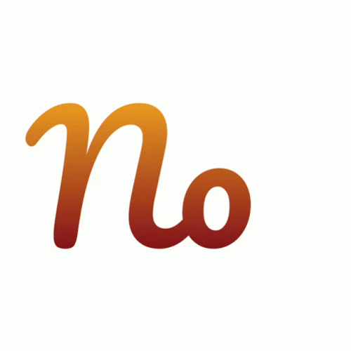 No! Text Animation GIF