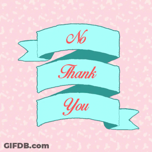 No Thank You Ribbon GIF