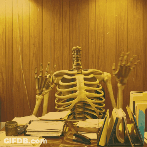 No Thanks Headless Skeleton GIF