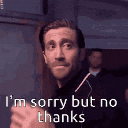 No Thanks Jake Gyllenhaal Flying Kiss GIF