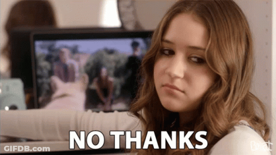 No Thanks Sad Girl Negative Response GIF