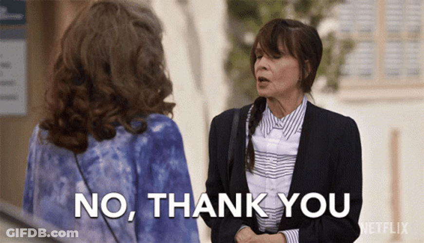 No Thanks Talia Shire GIF
