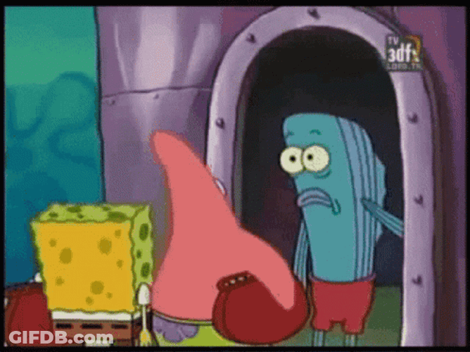 No This Is Patrick Closing Door On Him GIF