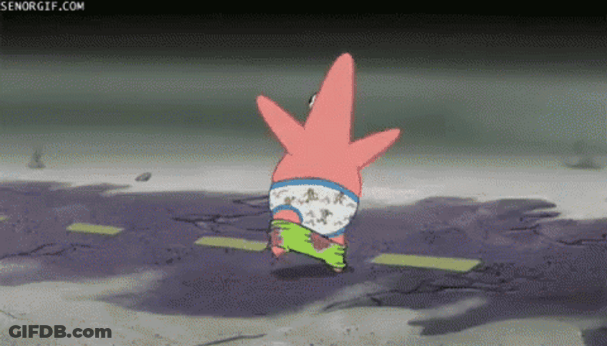 No This Is Patrick Running Away GIF