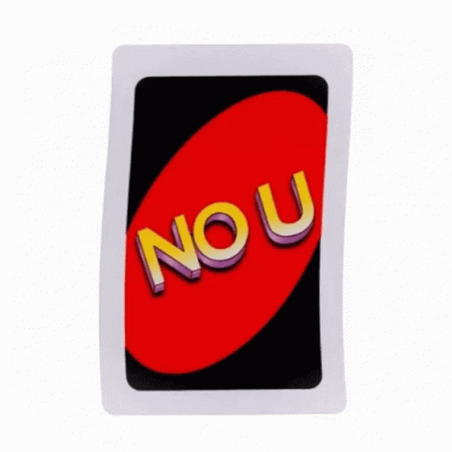 No U Waving Uno Card GIF