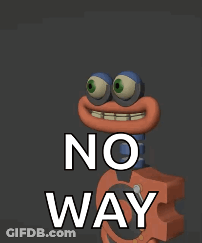 No Way Sign With Rocket GIF